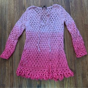 Tommy Bahama Crochet Ombré Pink Cover-up - size S